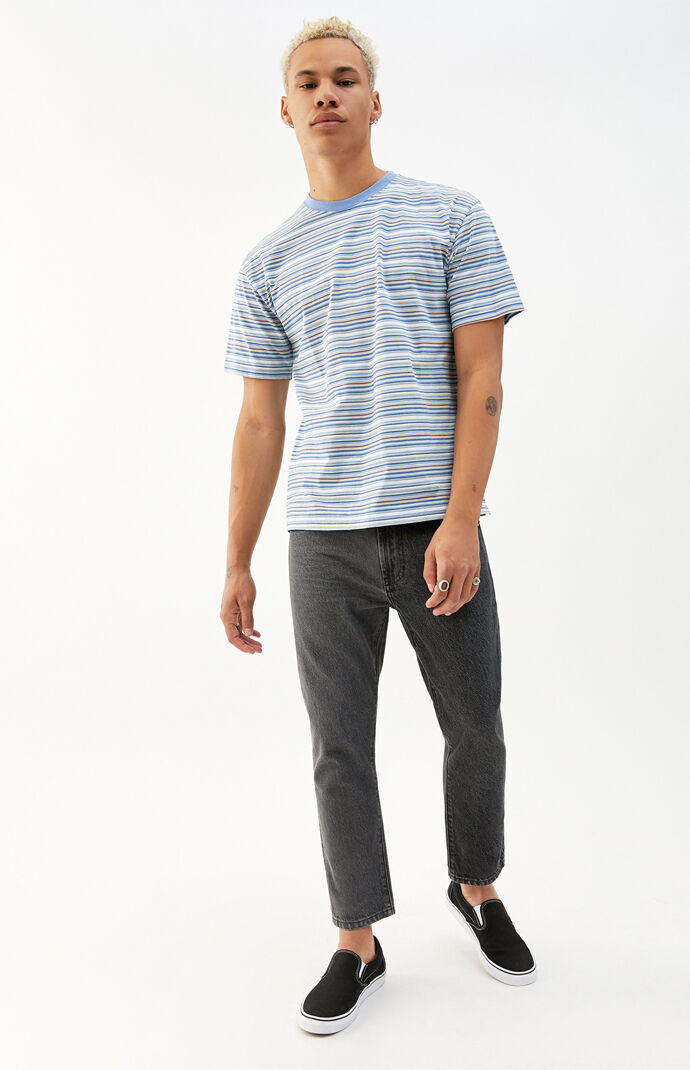 August Knits Striped Short Sleeve T-Shirt