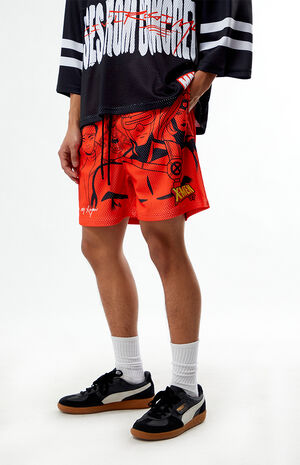 x X-Men '97 Red Mesh Basketball Shorts image number 2