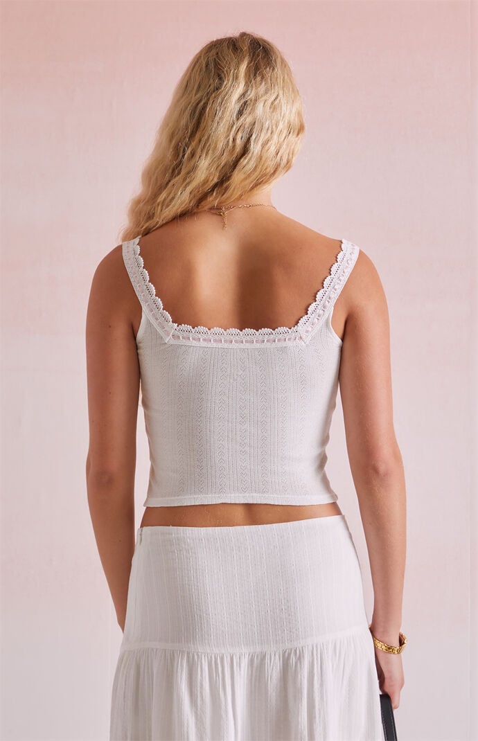 Beverly and Beck Ribbon Trim Scoop Neck Tank Top | Pacsun