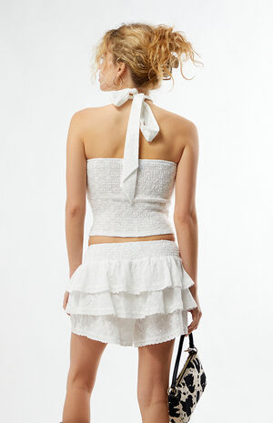 Tiered Eyelet Shorts image number 4