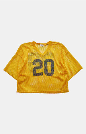 90s 20 Mesh V-neck Cropped Graphic Top image number 1