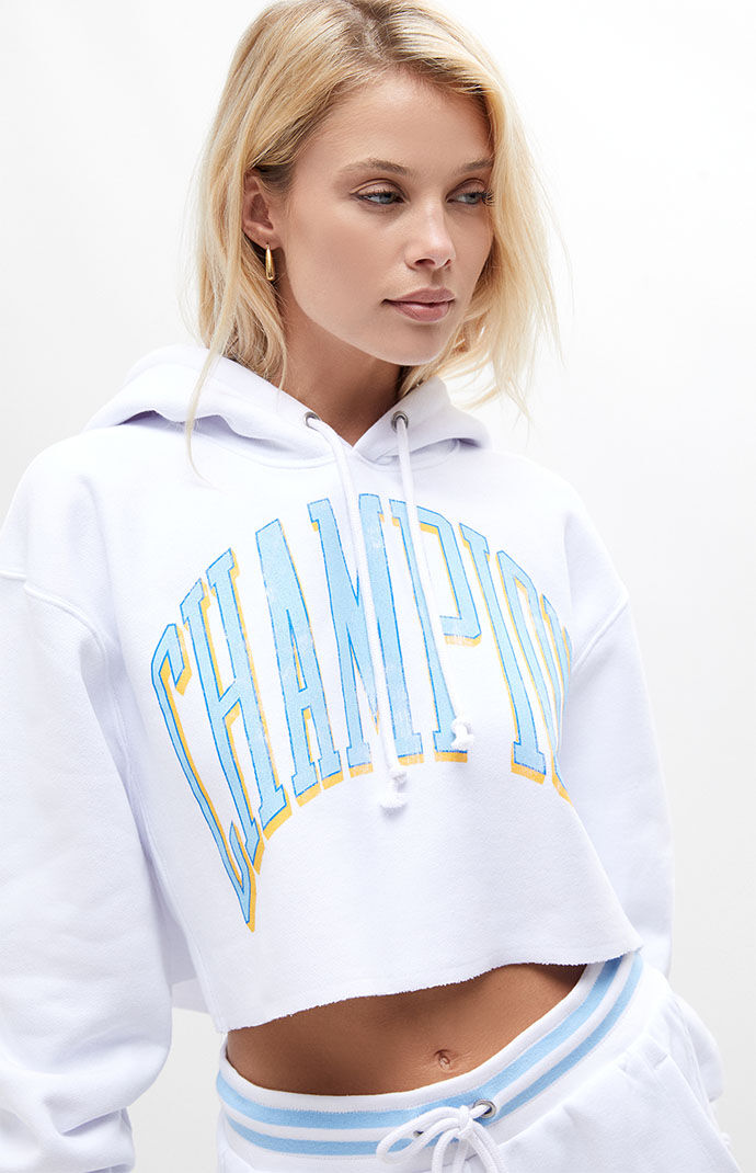 White champion best sale crop hoodie