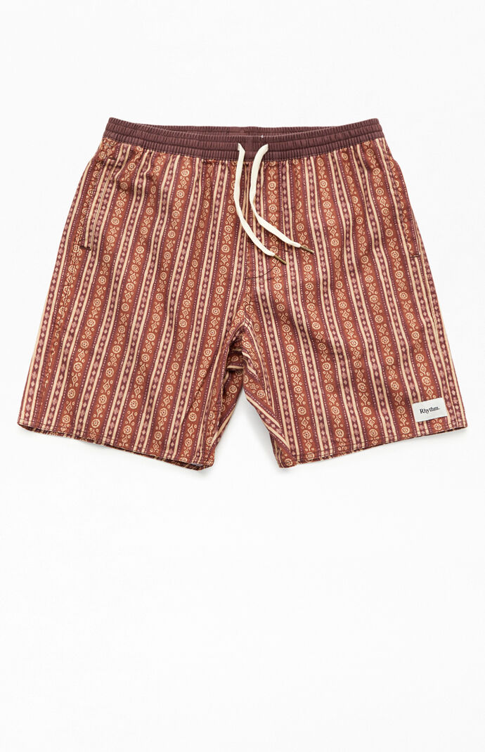 Geometric Striped Shorts