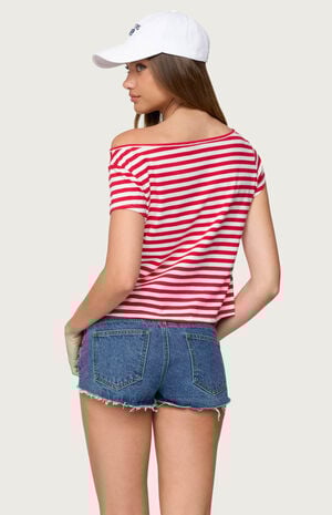 Aretha Striped Off Shoulder Top image number 3