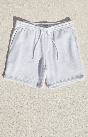 White Heather Basic Fleece Sweat Shorts