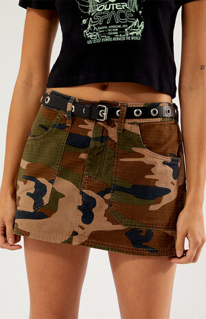 Camouflage Ripstop Cargo Mini Skirt image number 2