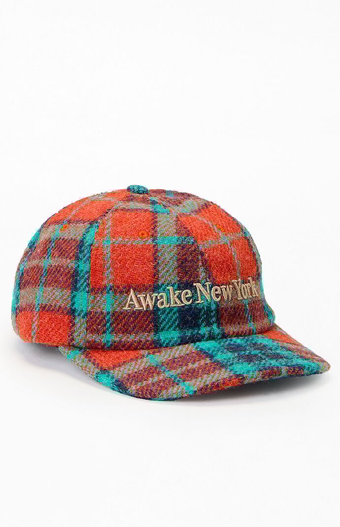 Awake NY Red Harris Tweed 6 Panel Dad Hat