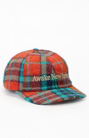 Red Harris Tweed 6 Panel Dad Hat image number 1