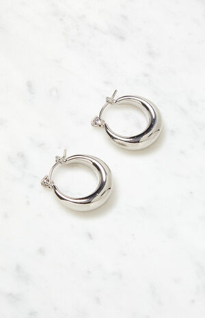 Thick Hoop Earrings image number 2