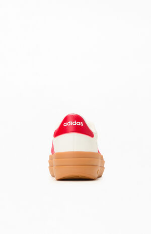 Women's White & Red VL Court Bold Sneakers image number 3