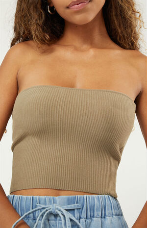 Basic Sweater Tube Top image number 3