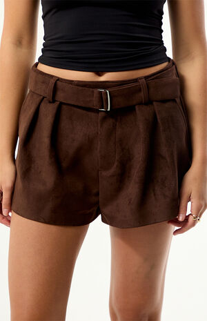 Evanda Faux Leather Shorts image number 2