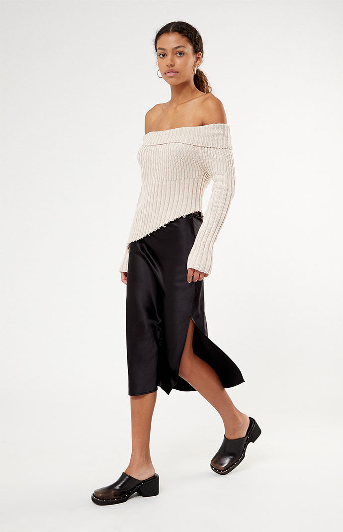 PacSun Satin Midi Skirt | PacSun