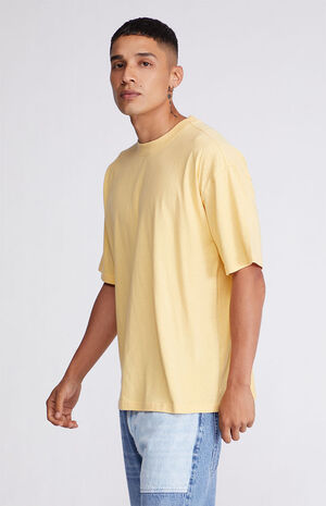 Yellow Loch Solid Boxy T-Shirt image number 2