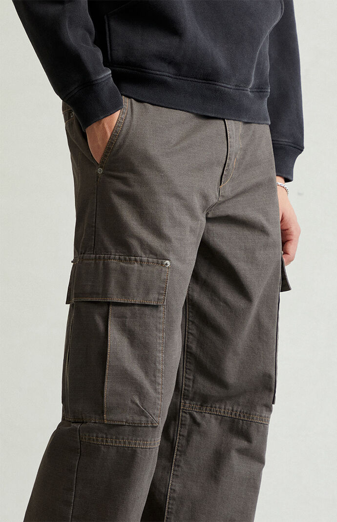 Pacsun Dylan Baggy Cargo Pants Ripstop Faded Black