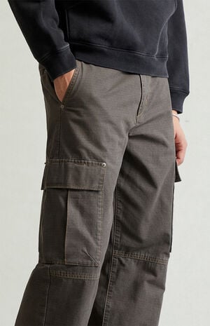 Dylan Baggy Cargo Pants Ripstop Faded Black image number 3