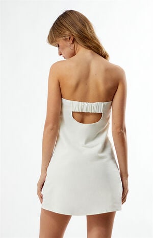 Strapless Everyday Linen Mini Dress image number 4
