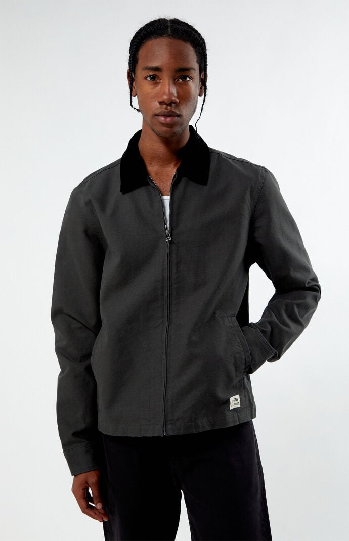 【BRIXTON】MONTE JACKET/Lサイズ Brixton Mechanic Garage Zip Jacket - brown (tobacco brown)