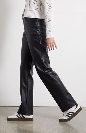 '90s Faux Leather Pants image number 3