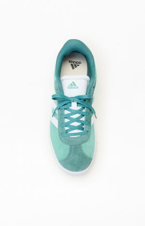 Kids Green & White VL Court 3.0 Shoes image number 5