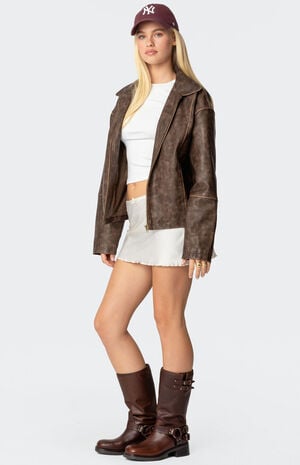 Bexley Bow Satin Mini Skirt image number 5