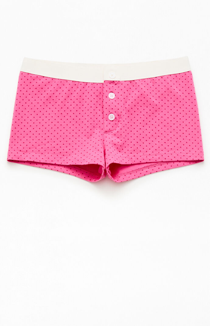 John Galt Pink Polka Dot Boy Short Underwear