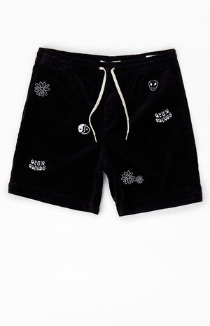 Embroidered Corduroy Volley Shorts image number 1