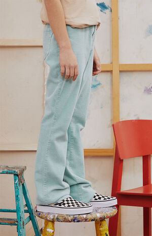 Green Corduroy Flare Pants image number 3