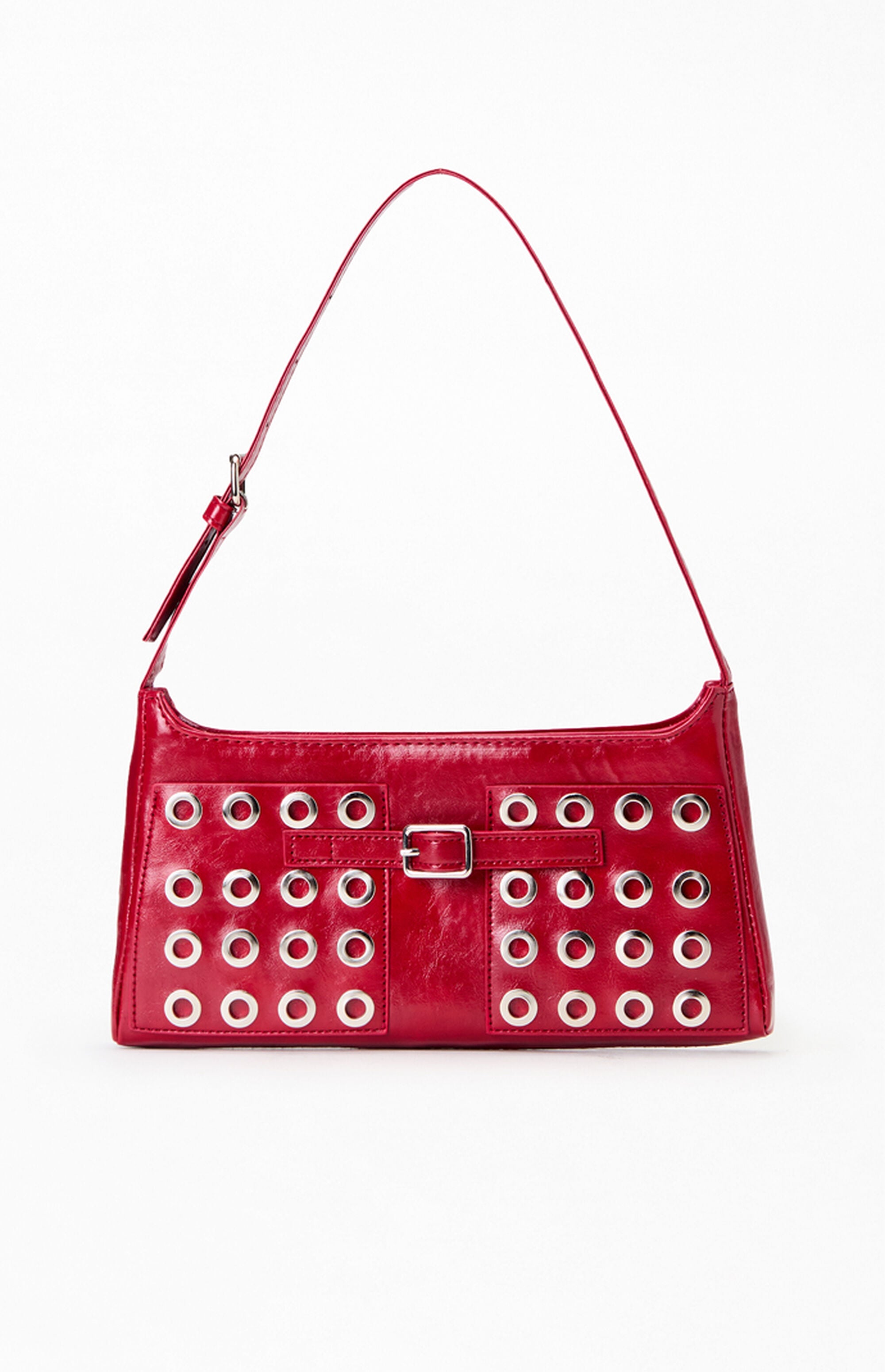 Red Leather Riot Pacsun Riot Studded Faux Leather Bag | Pacsun