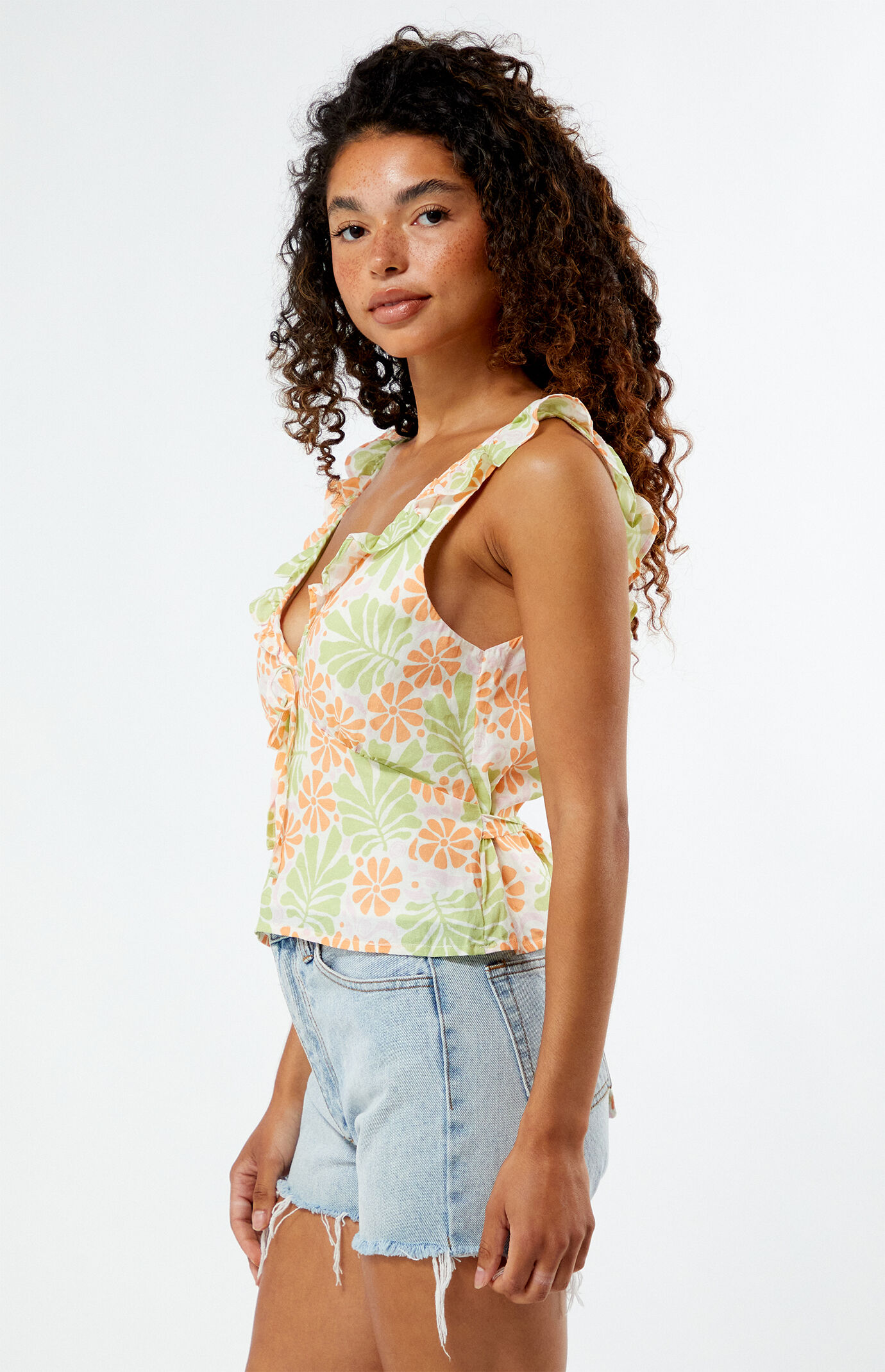 Rhythm Marloe Ruffle Top | PacSun