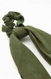 Olive Solid Flowy Scrunchie Olive Solid Flowy Scrunchie image number null