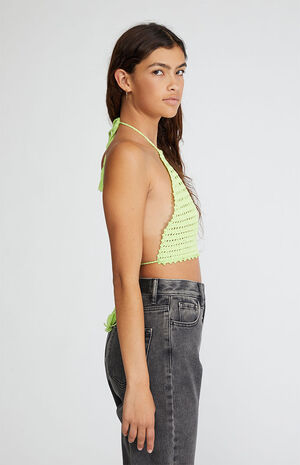 Crochet Green Halter Top image number 3