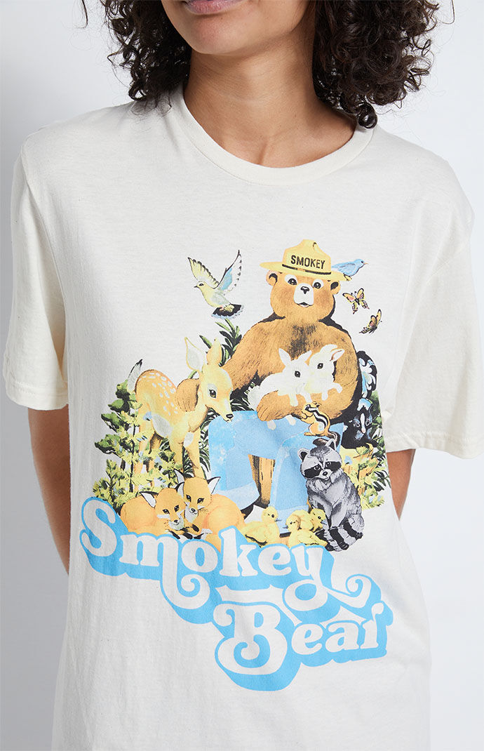 Smokey Bear Portrait T-Shirt - Heather Blue Official Design - View #7