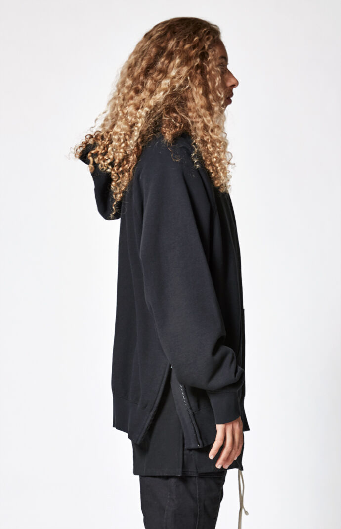 essentials black half zip pullover