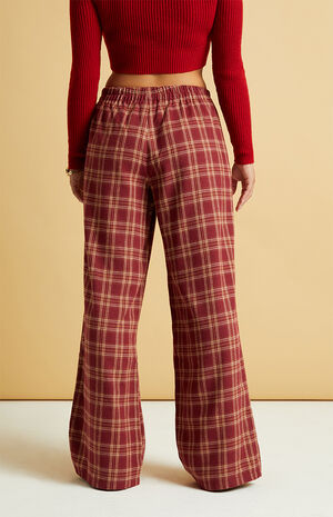 Red Flannel Boxer Pants image number 4