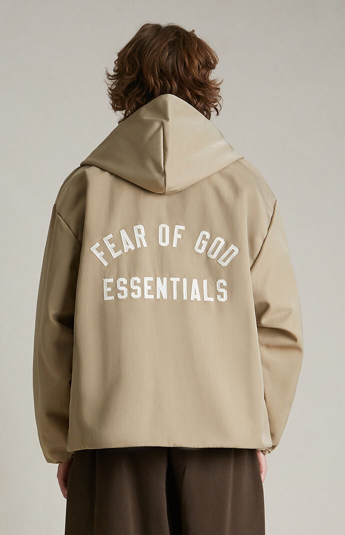 Fear of God ESSENTIALS Desert Sand Textured Nylon Hooded Jacket