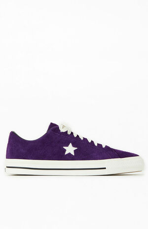 Purple One Star Pro Suede Shoes image number 1