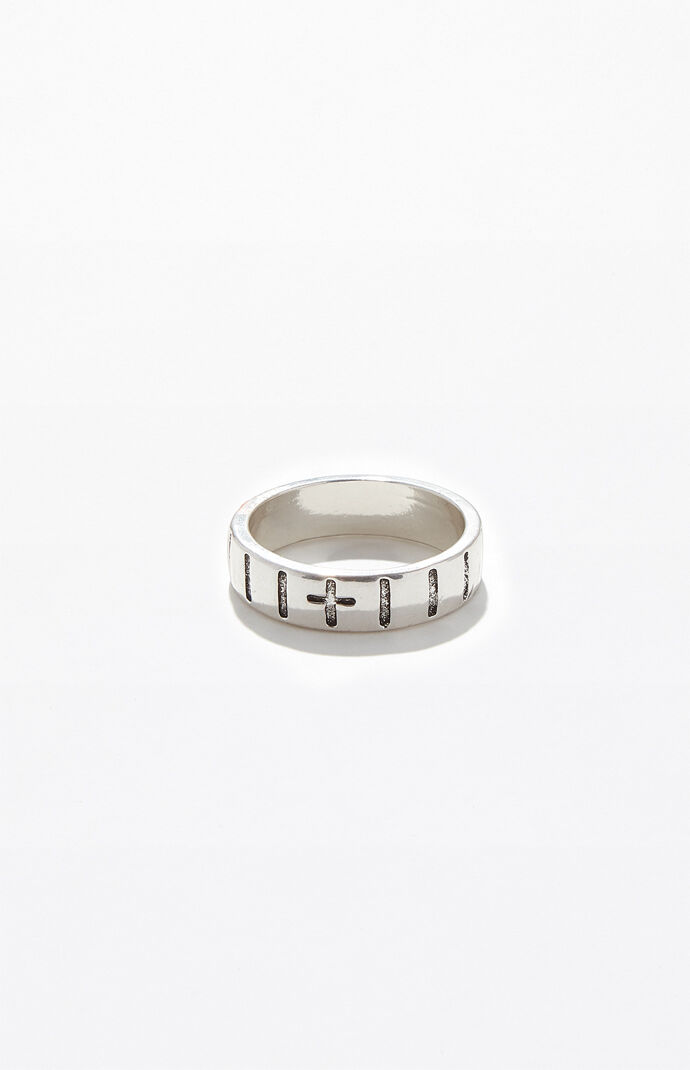 Vintage Cross Ring In Silver