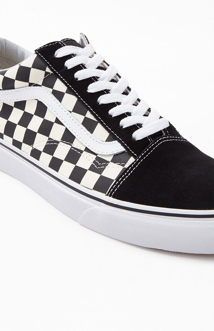 vans primary check old skool blue