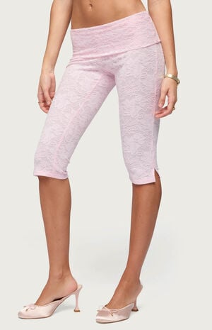 Talisa Foldover Lace Capri Pants image number 2