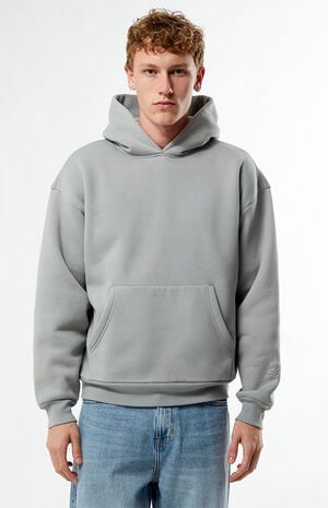 Silver Solid Pullover Hoodie image number 1