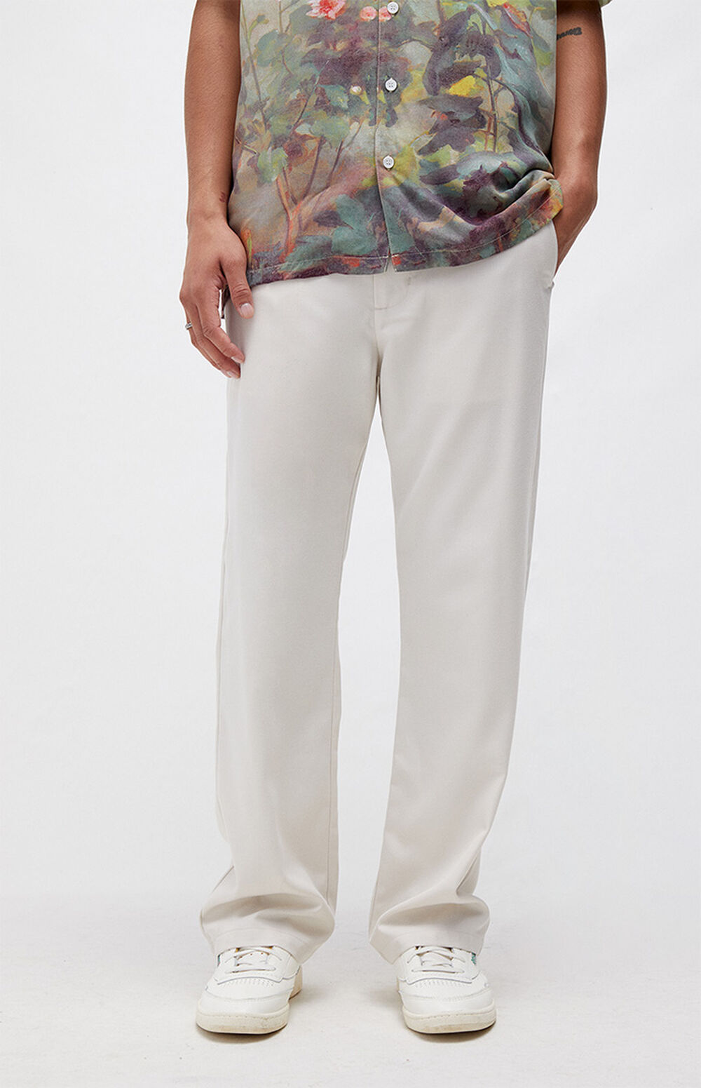 PacSun Cream Bootcut Trouser Pants PacSun