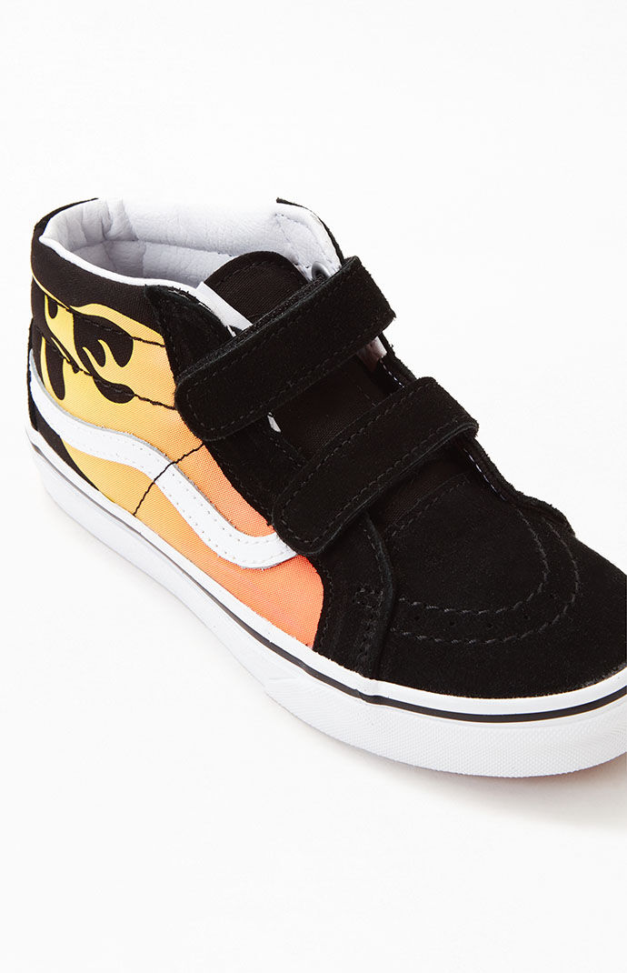 Vans Kids Hot Flame Sk8 Mid Reissue Velcro Shoes PacSun