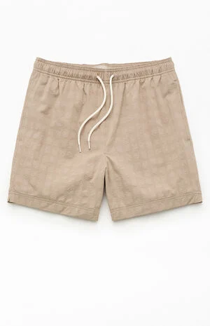 Tan Lounge 5.5" Swim Trunks image number 1