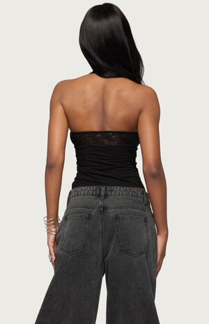 Lielle Lacey Layered Halter Top image number 3