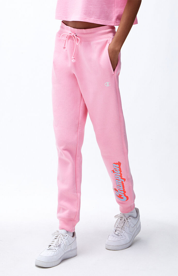 Pink champion deals sweat pants