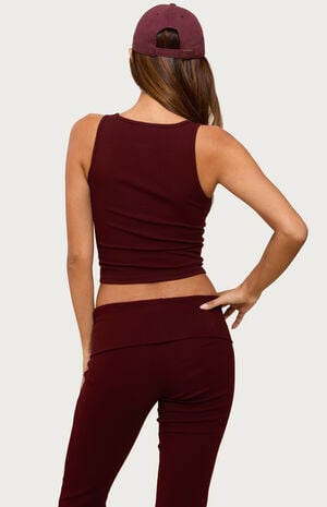 Linda Ribbed Scoop Neck Tank Top image number 3