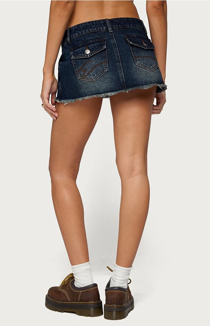Edikted Adania Denim Mini Skort