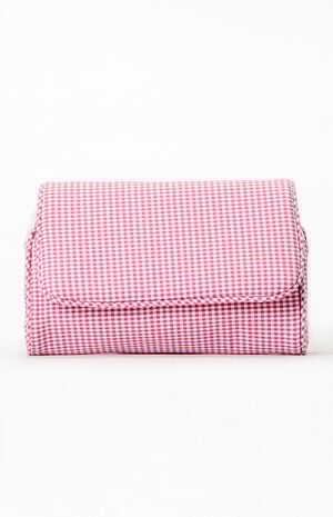 Red & White Gingham Cosmetic Bag image number 1