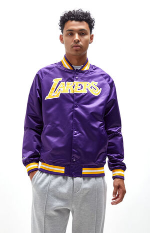 Bomber La Lakers Purple Satin Jacket